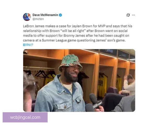 詹姆斯高光之夜携布朗尼同框引爆全场他究竟是谁再度封神之问